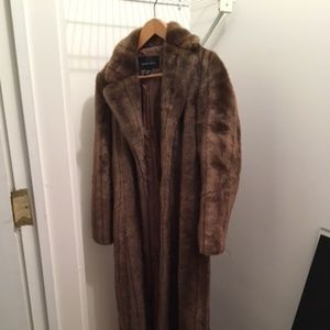 MODA International Faux Fur Floor Length Coat